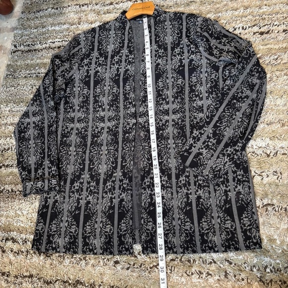 Misook Tailored Fit Two-Tone Jacquard Knit Jacket XL - Picture 12 of 13